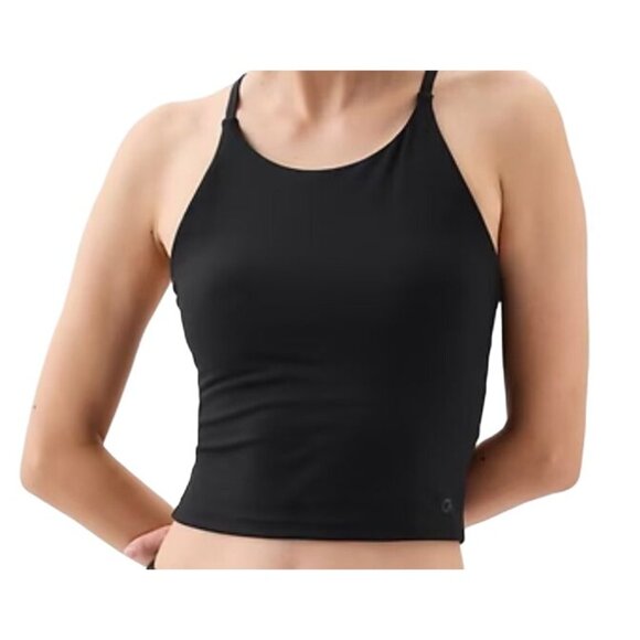 Gap Studio Long Line Sports Bra Black Cross Straps Back Size XL NWT - Picture 1 of 7